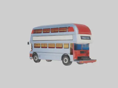 Double Decker Bus Mod 1 Low-poly 3D model