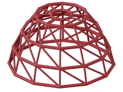 Plastic Exquisite Dome Structure Toy 3D model