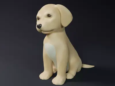 Cute Golden Retriever Puppy 3D print model