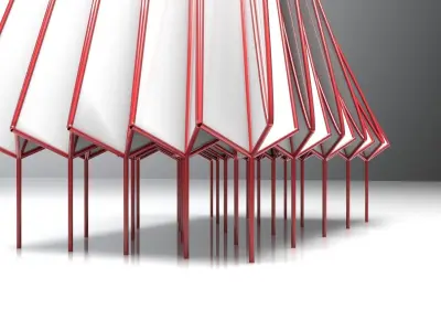 Parametric Tensile Structure Facade Grasshopper Definition Rhino 3D model