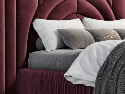 Mirella Bed By Luxury Line 3D model