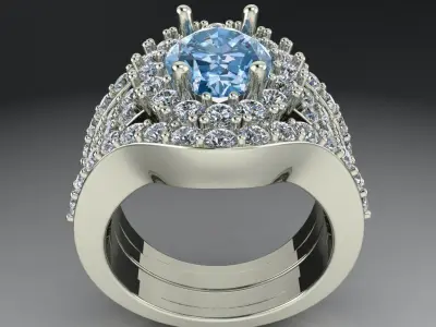 Oval Diamond Ring  533 3D print model