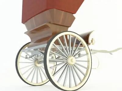 Tilbury Buggy Horse Cart 3d model 3D model