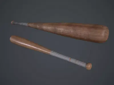 Baseball Bat PBR Game Ready Low-poly 3D model