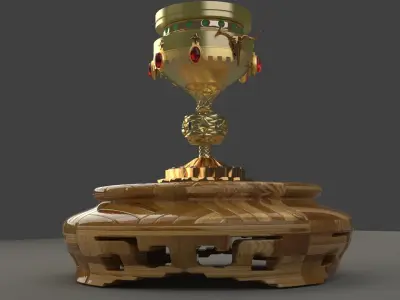 Chinese gold cup 3D model