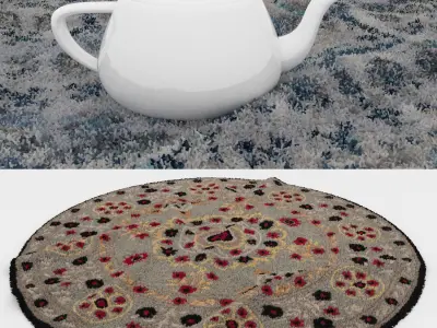 Round Rug Set 84 3D model