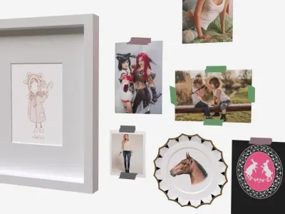 Wall decors pictures plate 3D model