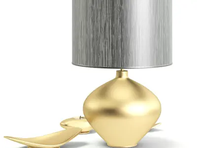 Golden Lamp with Decorations 3D model