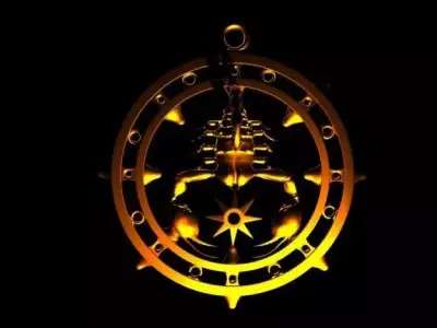 Scorpio golden compass 3D model