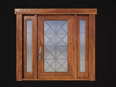 Hinged door 02 3D model