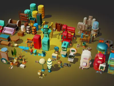 Low Poly Ultimate Asset Pack- 2 Low-poly 3D model