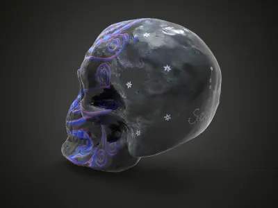 Scorpius scull Low-poly 3D model