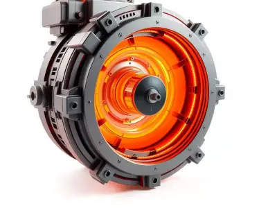 Futuristic Engine Core model pack with glowing elements Low-poly 3D model