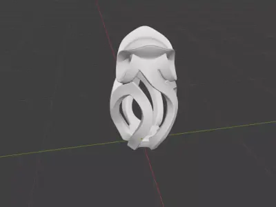 Double face minimalist Sculpted Serenity Owl 3D print model
