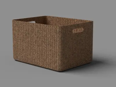 Woven Basket Low-poly 3D model