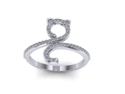 cat ring 3D print model