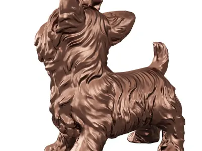 Yorkie dog figurine 3D model
