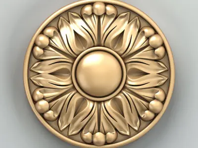 Round rosette 033 3D model