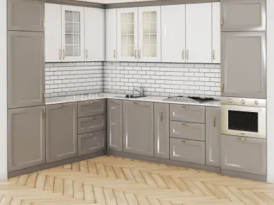 modern kitchen 03 3D model