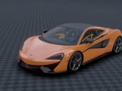 McLaren 570s Low-poly 3D model