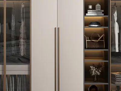wardrobe Cabinets monomer Modern decoration 3D model