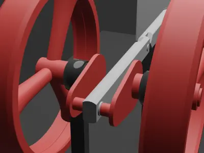 Simple animated engine Free 3D model