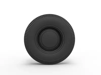 Wheel from retro car 3D print model