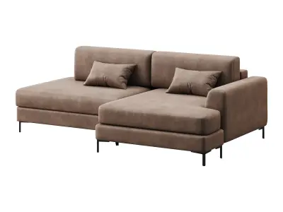 Corner sofa Edwin Velvet Terra 3D model