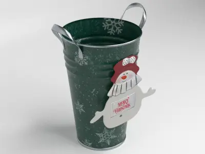 Christmas Candy Vase Low-poly 3D model
