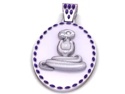 Cobra Pendant 3D Printable Model 3D print model