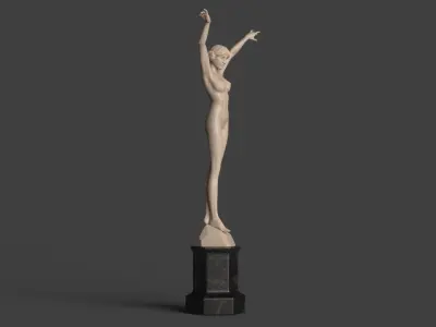Girl Statue 3D model