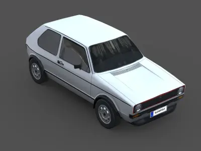 Volkswagen Golf GTI 1975 Low-poly 3D model