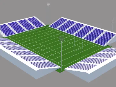Sports Ground Pack Low-poly 3D model