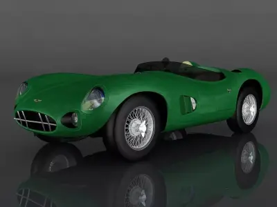 Aston Martin DBR1 Low-poly 3D model