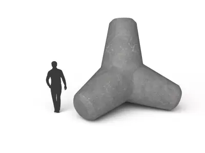 Tetrapod M01 Low-poly 3D model