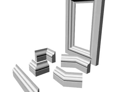 Moulding frame for window 3D model