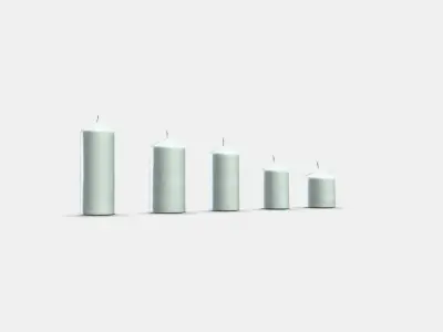 FENOMEN Unscented block candle set of 5 1 Low-poly 3D model