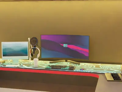  High-Quality Gaming Room 3D Model  Game Room Interior 3D model