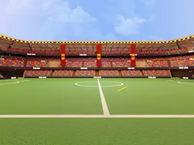 Football Soccer Stadium Game Ready Low-poly 3D model