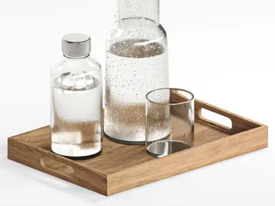 dishes tableware set 01 3D model