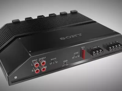 Amplifier sony car audio Low-poly 3D model