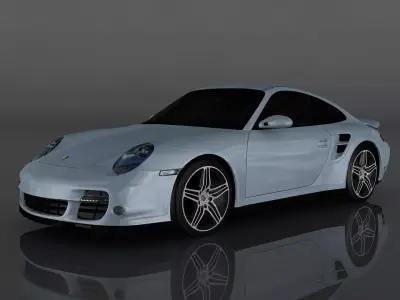 Porsche 911 997 Low-poly 3D model