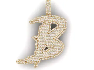  Diamond Pendant 3D PRINTABLE MODAL 3D print model 3D print model