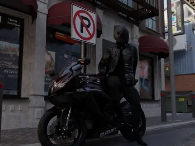 suzuki gsx 750 Bike Free 3D model