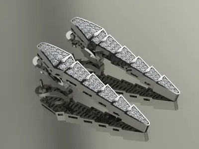 Bvlgari Snake Serpenti Earring 3D print model