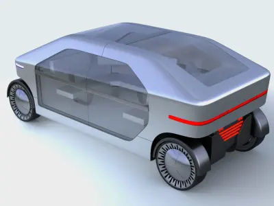Electric bus autopilot 3D model