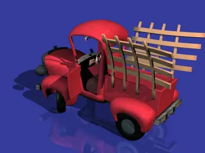 Farm Truck Cartoon Car 3D model