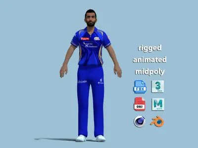 A-P Rigged Jasprit Bumrah 3D model