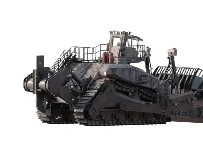 Mining crawler buldozer 3D model