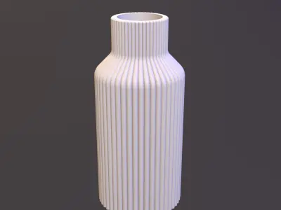 long striped vase 3D print model